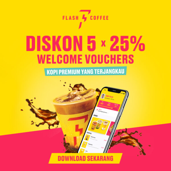 Diskon 5 x 25% Welcome Vouchers